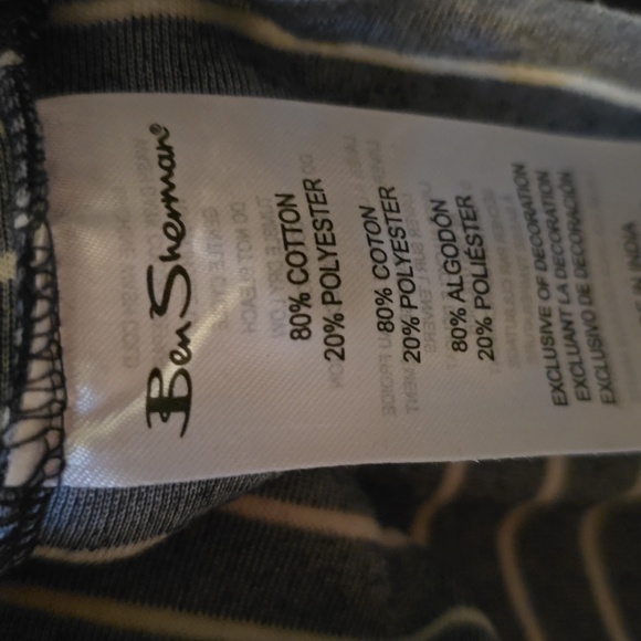 BEN SHERMAN BRAND MEN'S BLUE SHORT SLEEVE STRIPED 2 BUTTON POLO SIZE SMALL - Picture 16 of 16